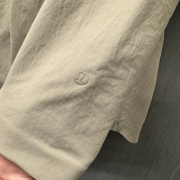 Lululemon Venture Blazer Mens Large Light Khaki Tan Activewear Jacket Snap Up - Picture 5 of 12